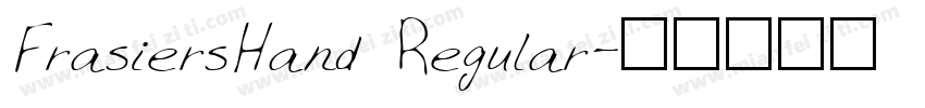 FrasiersHand Regular字体转换
